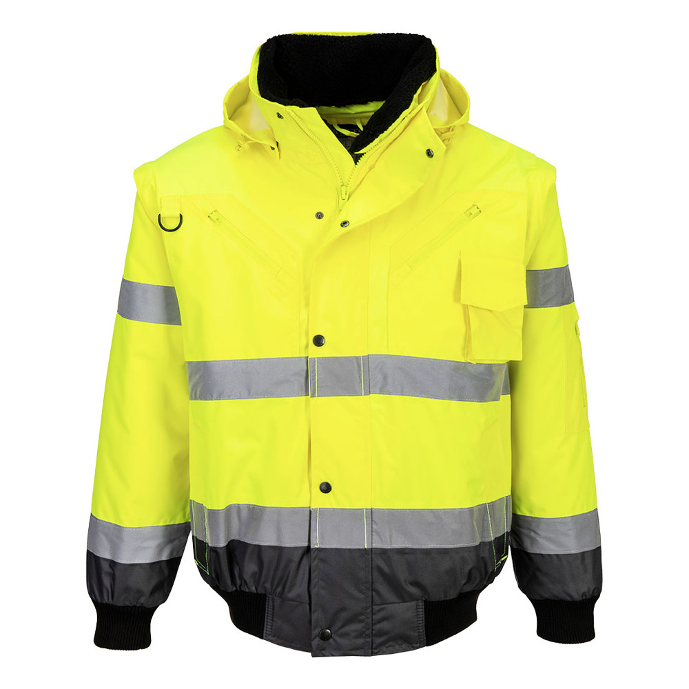 Hi-Vis 3-in-1 Contrast Bomberjack - yellow/grey