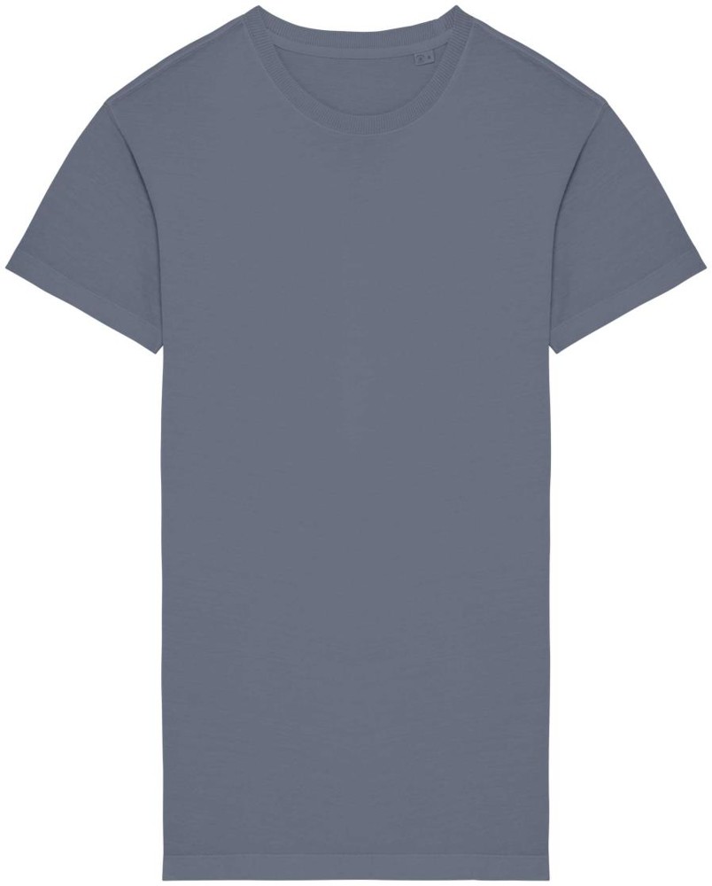 Ecologische verwassen T-shirtjurk - washed mineral grey