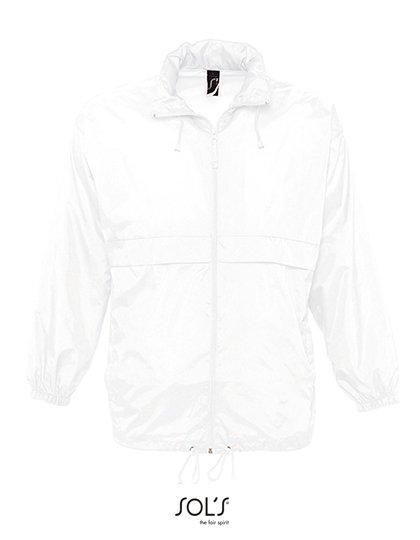 Unisex Windbreaker Surf Jacket - White